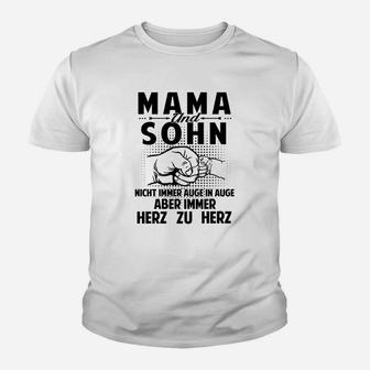 Mama und Sohn Herz zu Herz - Liebevolles Kinder Tshirt für Mütter - Seseable