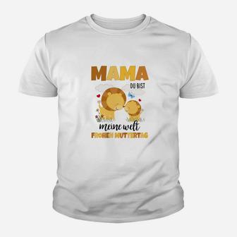 Maman Du Bist Meine Welt Frohen Muttertag Kinder T-Shirt - Seseable