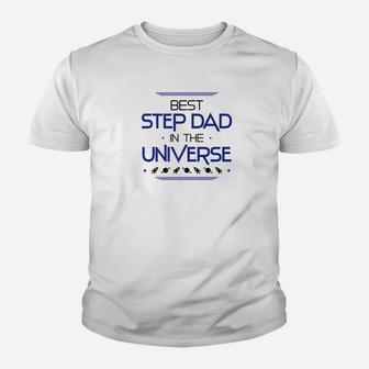 Mens Best Step Dad In The Universe Fathers Day Gifts Space Kids Premium Kid T-Shirt - Seseable