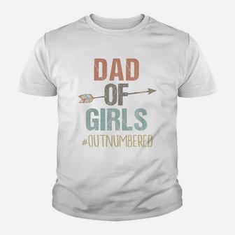 Mens Dad Of Girls Shirt Outnumbered Fathers Day Shirt Kid T-Shirt - Seseable