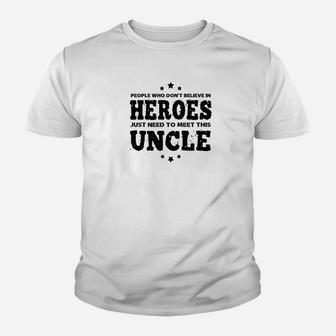 Mens Family Fathers Day Heroes Uncle Men Kid T-Shirt - Seseable