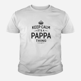 Mens Family Shirts Keep Calm Its Pappa Thing Men Kid T-Shirt - Seseable