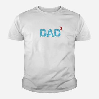 Mens Fathers Day Gift Dad Squared 2 Father Of Two Funny Twins Premium Kid T-Shirt - Seseable