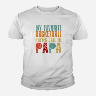 Mens Favorite Basketball Player Calls Me Papa Fathers Day Premium Kid T-Shirt - Seseable