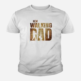 Mens Funny Fathers Day Gift For New Daddy New Walking Dad Premium Kid T-Shirt - Seseable