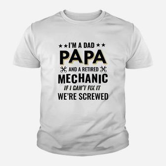 Mens Funny Retired Auto Mechanic Papa Mens Kid T-Shirt - Seseable