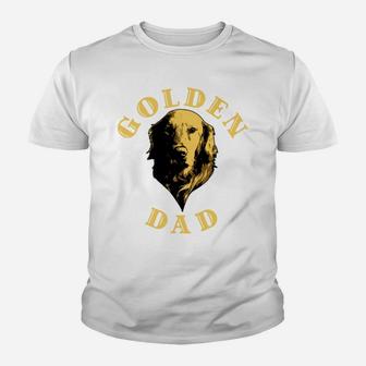 Mens Golden Retriever Dog For Dad Father Owner Golden Dad Kid T-Shirt - Seseable