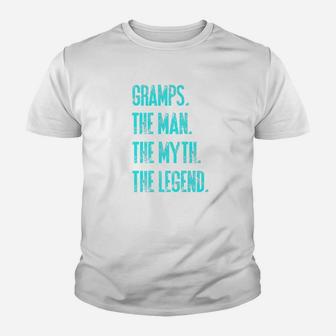 Mens Gramps The Man The Myth The Legend Funny Dad Quote Act026e Premium Kid T-Shirt - Seseable