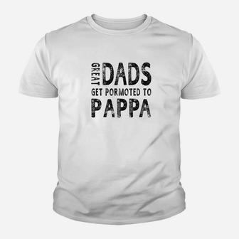 Mens Great Dads Get Promoted To Pappa Grandpa Men Gifts Kid T-Shirt - Seseable