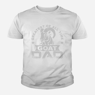 Mens Greatest Of All Time Goat Dad T Shirt Fathers Day Gift Kid T-Shirt - Seseable