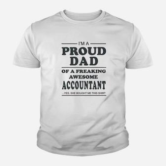 Mens Im A Proud Dad Of A Freaking Tattooed Nurse Kid T-Shirt - Seseable