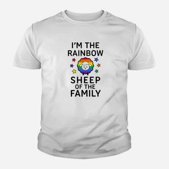 Mens Im The Rainbow Sheep Of The Family Lgbtq Pride Kid T-Shirt - Seseable
