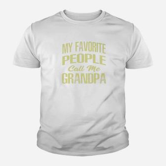 Mens Mens My Favorite People Call Me Grandpa Fathers Day Kid T-Shirt - Seseable