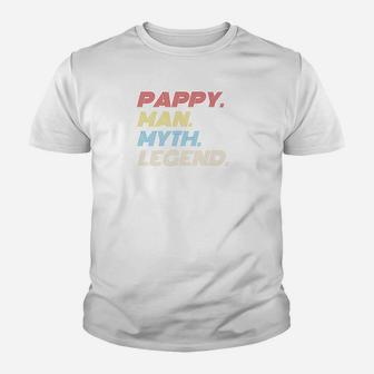 Mens Pappy Man Myth Legend Gift For Father Dad Daddy Kid T-Shirt - Seseable