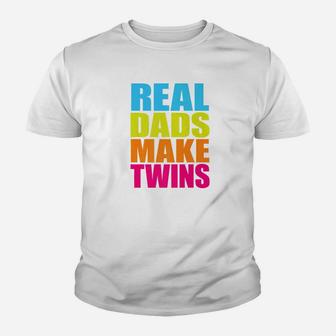 Mens Real Dads Make Twins Fathers Day Twin Children Premium Kid T-Shirt - Seseable