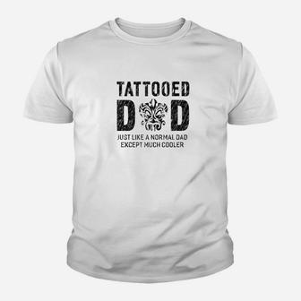 Mens Tattooed Dad Gifts For Father Tattoo Men Kid T-Shirt - Seseable