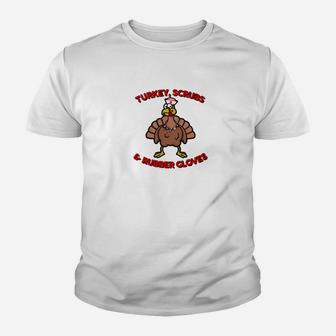 Mens Thanksgiving Turkey Nurse Thankful Vintage Tee Gifts Kid T-Shirt - Seseable