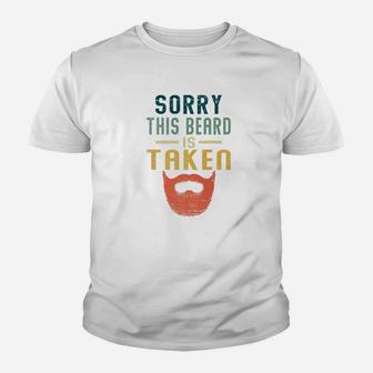 Mens Vintage Sorry This Beard Is Taken Valentines Day Gift (2) Kid T-Shirt - Seseable