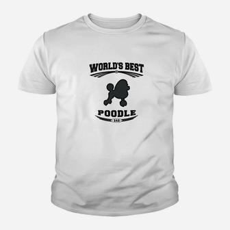 Mens Worlds Best Poodle Dog Dad Men Kid T-Shirt - Seseable