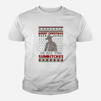 Merry Christmas To All You Ugly Christmas Funny Kid T-Shirt - Seseable