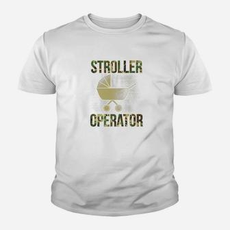 Military Dad Shirt Stroller Operator First Time Father Kid T-Shirt - Seseable