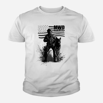 Military Working Dog Mwd Handler, gifts for dog lovers Kid T-Shirt - Seseable