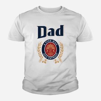 Miller Lite Dad A Fine Man And Patriot Father s Day Shirtsc Kid T-Shirt - Seseable