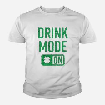 Mode On Tanktop Funny Cool Saint Patricks Day Kid T-Shirt - Seseable