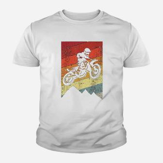 Motocross Bike Vintage Dirtbike Gift Racing Retro Dirt Bike Kid T-Shirt - Seseable
