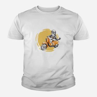 Motorrad Vintage Kinder Tshirt für Herren, Retro Motorradfahrer Tee - Seseable