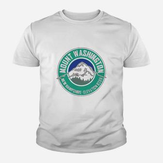 Mount Washington New Hampshire Mountain Climbing Hiking Explore Teal Graphic Tshirt Christmas Ugly Sweater Kid T-Shirt - Seseable