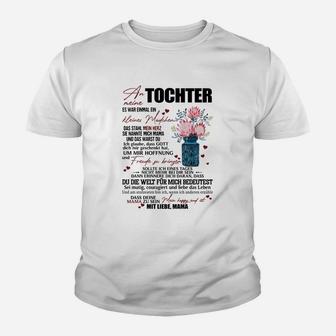 Mutter-Tochter Liebe Kinder Tshirt, Emotional mit Blumen & Sprüchen - Seseable