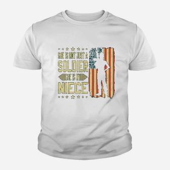 My Niece Is A Soldier Hero Proud Army Aunt Kid T-Shirt - Seseable