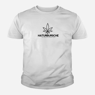 Naturbursche Marihuana-Blatt Kinder Tshirt, Klassisches Design - Seseable