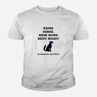 Neine Sorge Mein Hund Bestt Nicht  Kinder T-Shirt - Seseable