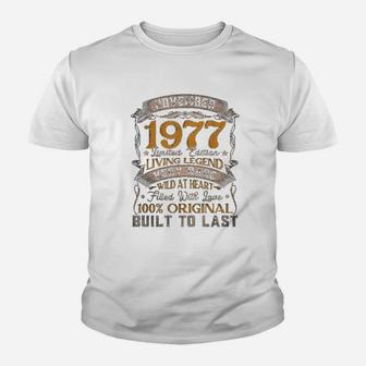 November 1977 Vintage 44th Birthday Kid T-Shirt - Seseable
