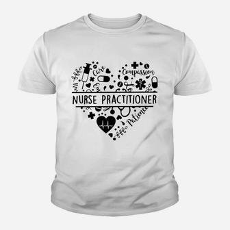 Nurse Practitioner Heart, funny nursing gifts Kid T-Shirt - Seseable