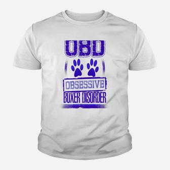 Obsessive Boxer Disorder Funny Boxer Dogs Back Kid T-Shirt - Seseable
