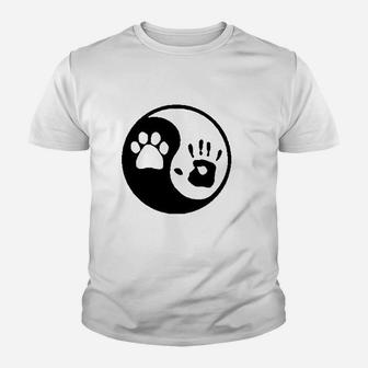 Os Gear Paw Hand Print Dog Animal Rescue Adopted Pet Lover Kid T-Shirt - Seseable