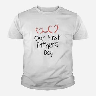 Our First Fathers Day Dad, best christmas gifts for dad Kid T-Shirt - Seseable