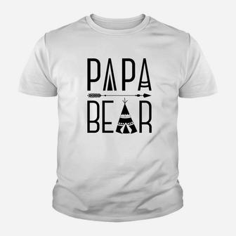 Papa Bear Fathers Day Family Matching Couple Men Kid T-Shirt - Seseable