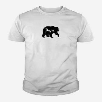 Papa Bear Fun Parenting Protective Dad Kid T-Shirt - Seseable