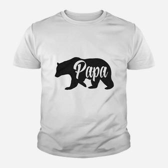 Papa Bear Funny For Dads Gift, dad birthday gifts Kid T-Shirt - Seseable
