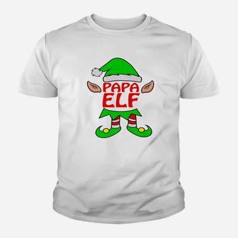 Papa Elf Dad Mom Family Matching Christmas Kid T-Shirt - Seseable