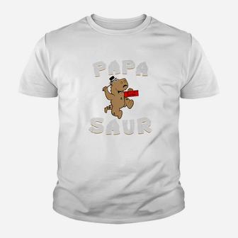 Papa Saur Funny Dad Shirt Daddy Gift Tools Dinosaur Toolbox Kid T-Shirt - Seseable