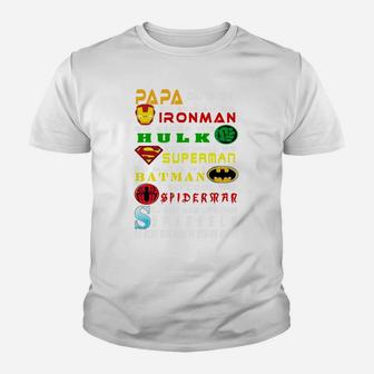 Papa Superheld Du Bist Der Welten Besten Kinder T-Shirt - Seseable