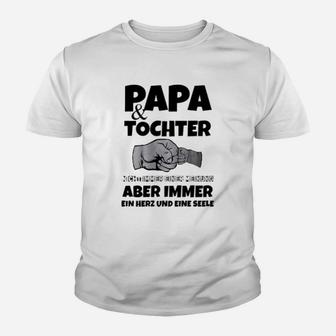 Papa & Tochter Herz und Seele Kinder Tshirt, Partnerschafts Design - Seseable