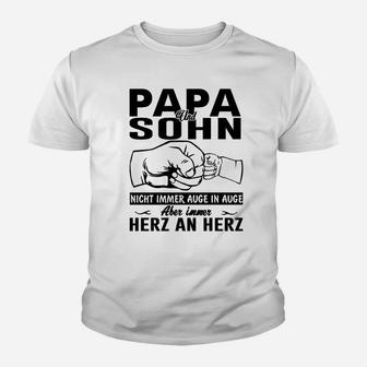 Papa und Sohn Faustgruß Kinder Tshirt, Väterliche Liebe Design - Seseable