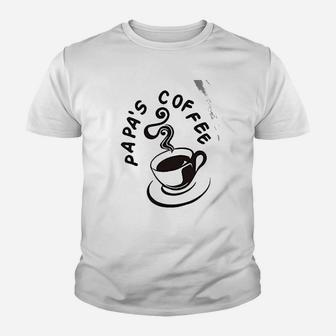 Papas Coffee, best christmas gifts for dad Kid T-Shirt - Seseable