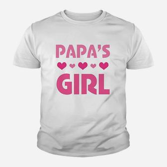 Papas Girl Granddaughter Gift, best christmas gifts for dad Kid T-Shirt - Seseable